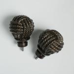 Kitchen Bedroom Ceiling Hanging Resin Curtain Rod Caps for sale