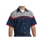 Summer Blend Cotton Uniform Work Shirts Customization Embroidery for sale