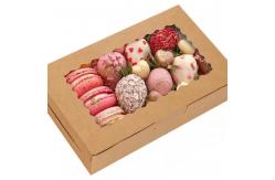 China Custom Macaron Packaging Paper Box For Bakery And Dessert Gifts With Window supplier
