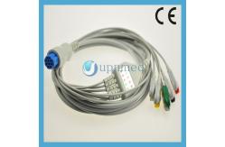 China Datex one piece 5 lead clip ecg cable,round 10 pins supplier