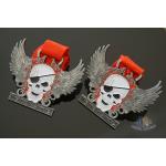 Eco - Friendly Skull Metal Award Medals Soft Enamel Filling Size 70*4MM for sale