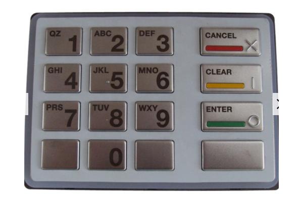 Diebold EPP7 ATM Cash Machine Keypad Layout 49-249443-707A