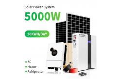 China 5kW Off-Grid Solar System with Lithium Battery and Inverter supplier