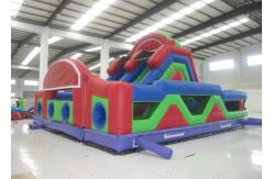 China Giant Inflatable Assault Course , Outdoor Game Boot Camp Bouncy Obstacle Course supplier