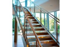 China Elegant Stainless Steel Handrails with 870mm Balustrade Height for Glass Staircases supplier