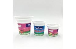 China 125ml plastic yogurt cup with foil lid and plastic lid supplier