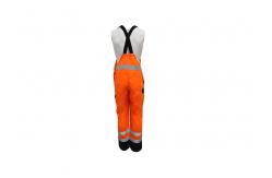 China Man 250GSM CVC Reflective Working Bib Overalls With Adjustable Braces Clasps buckles supplier