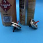 Lighter Gas Refill Butane Gas Lighter Valve with Both Sides Clear Lacquered Tinplate One Inch for sale