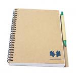 250gsm SGS Brown Paper Cover Notebook , C1S Paper Custom Logo Journal for sale