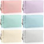 Makeup Bag Leather Zipper Cosmetic Bag Water Resistant Versatile Makeup Pouch Travel Cosmetic Organizer Portable for sale