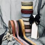 Cross border Korean style new solid color chenille ribbon gift box packaging flower gift bow accessory Wholesale of woven tape for sale