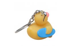 China Funny Mini Rubber Ducks Shaped Toy Soft PVC Rubber Duck Keychain 5 Inch supplier