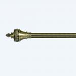 Anti Brass Color Hot Sale Metal Curtain Poles Curtain Rod Set Adjustable Double Curtain Rod for sale