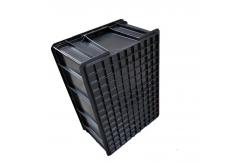 China Small ESD Safe Plastic Boxes 350*265*125mm Anti Static Bin Glossy Lamination supplier