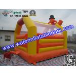 Yellow Inflatable Small Clown Bouncy Castle For Amusement Park