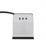 Universal USB AC Power Grommet Socket Office Furniture ABS Tabletop Socket 3 USB Output Ports 1.5m Cable 10A/16A for sale