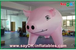 China Giant Pink Inflatable Pig Cartoon Customized For Advertising supplier