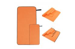China Gym Towel Microfiber Suede Sports Towel Custom Logo With Elastic Band supplier