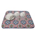 Polyester Dish Drainer Mat  Floral Printing Microfiber Dish Drying Mat for sale