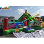 Outdoor Minion Inflatable Bouncer Slide , Funny Combo Slide 0.55mm PVC Tarpaulin for sale