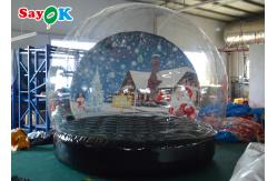China Christmas Snow Globe Crystal Ball Inflatable Bubble Tent Background Printing supplier