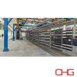 Automatic Metal Shelves Powder Coating Line with Power Free Conveyor System and Curing Oven for sale