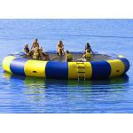 4m bule and yellow water trampoline, inflatable water games trampoline