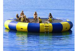 China 4m bule and yellow water trampoline, inflatable water games trampoline supplier