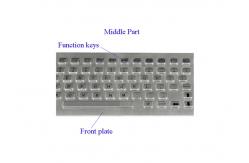 China Front Side Mounted Rugged Industrial Metal Keyboard With Trackpad supplier