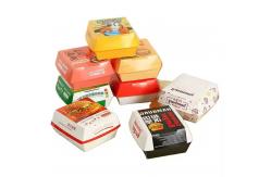 China Low Price Customized Biodegradable Clam Shell Boxes for Fast Food Burger Takeaway supplier