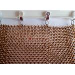 Copper Color Metal Coil Curtain 8x8mm Used As Room Dividers For Internal Decoration for sale