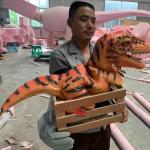 Custom Realistic Dinosaur Hand Puppet  , Theme Park T Rex Hand Puppet