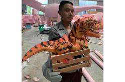 China Cuddly Dinosaur Puppet Plush / Silicone / Sponge Material supplier