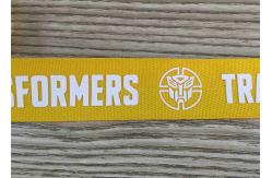 China Silk Screen Printed Webbing Woven Tape With Customized Pattern Poly Band supplier