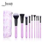 9pcs Pansy Purple Jessup Makeup Brushes Set With Aluminium Ferrule for sale