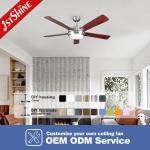 Remote Control ROHS Modern Flush Mount Ceiling Fan With Light