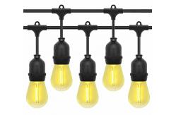 China IP55 1W Outdoor Patio Solar String Lights Edidon Bulbs Warm White supplier