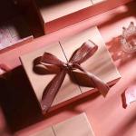 Environmental Paper Boxes with Magnetic Closure and Ribbon Custom Logo Gift Packaging