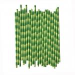 Natural Green Decorative Paper Straws Bamboo Designed For Birthday Party for sale