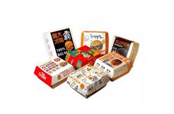 China Custom Printed Biodegradable Burger Box Fast Food Takeaway Packaging with Free Sample supplier