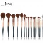 Jessup 18 Pieces Starry Black Pony Hair Essential Makeup Brushes Set T264 for sale