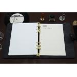 A5  Pu leather cover gold ring binder snap fastener organizer for sale