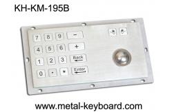 China Panel Mount Industrial Industrial Keyboard with Trackball , 16 Keys Digital Keyboard supplier