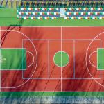 Silicon PU Flooring Paint Material  Sports Tennis Courts Flooring for sale