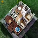 Double Wing Folding Prefabricated Container House Per Set 20 Ft 40ft Extension Room