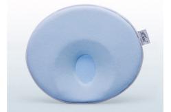 China Blue Anti Rollove Baby Memory Foam Pillow Extra Soft Baby Plush Fabric supplier