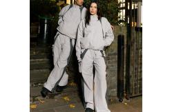 China Heavyweight 100% Polyester Jogging Suits Patchwork XXS-5XL Custom Windbreaker Set supplier