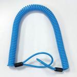 Elastic Cord Spiral Coiled Wire Cable Tool Lanyard With Plastic Sleeves for sale