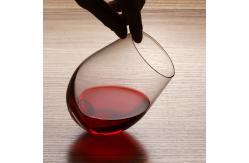 China FDA Beverage Hand Blown 375ml Stemless Wine Glasses supplier