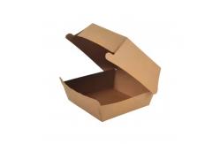 China Custom Biodegradable Kraft Burger Box Low MOQ Solution for Fast Food Packagin supplier